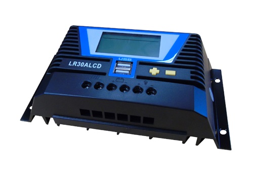 30A LCD Laderegler 12V/24V Solarmodul Solarpanel Laderegler